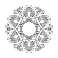 Infinite Loop Mandala Art Coloring Book Page vector