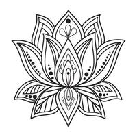 Lutas Mandala Flower Patterns to Color vector