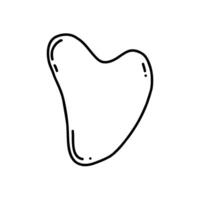 Black Hand Drawn Line Art Massager vector