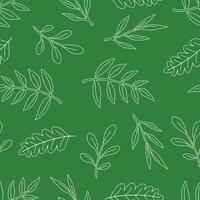 Outline Foliage Seamless Pattern Background for Surface Print Fabric Fashion Wrapping vector