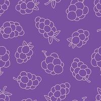 Outline Grape Pattern Repeat Seamless for Wallpaper Background Cover Packaging vector