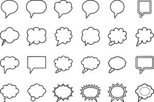 Speech Bubble Icons Collection vector