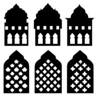 Islamic Window Arch Collection Mughal Moorish vector