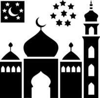Decorative Islamic Arch Window Set Silhouettes vector