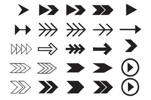 Web Arrow Pointer Icons Line Art vector
