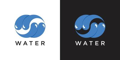 Abstract water logo design template vector