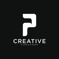 Initial letter P logo, abstract concept design vector