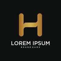 Initial letter H logo, abstract design vector
