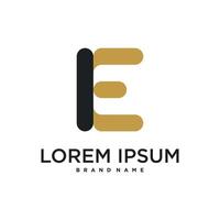 Initial letter E logo, abstract icon design vector