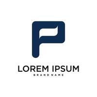 Initial letter P logo, abstract concept designs vector