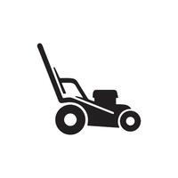 Lawn mower silhouette symbol in format on white background vector