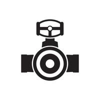 Water valve silhouette illustration isolated on a white background vector