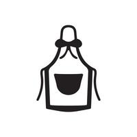Abstract silhouette icon of a kitchen apron vector