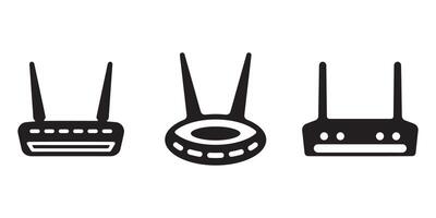 Modern router silhouette art illustration on a white background vector