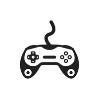 Silhouette of gaming controller in design on white background vector