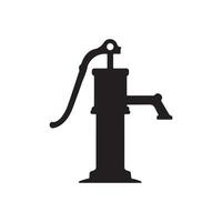 Deep well water pump silhouette in format isolated on a clean white background vector