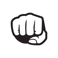 silhouette of a forward punch action isolated on a clean white background vector