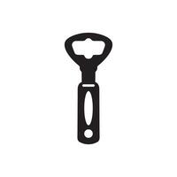 illustration of bottle opener silhouette for drink container vector