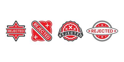 Vintage rejected stamp illustration ideal for official label and document graphics vector