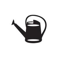 Silhouette of watering can garden tool icon vector