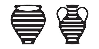 Vase Silhouette Set vector