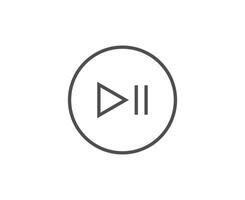 play pause button vector