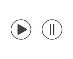 play button icon set vector