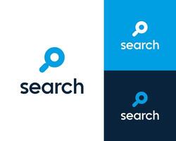 Magnifying Glass Find Search Icon Symbol Abstract Simple Minimal Logo Design Illustration vector