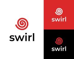 Spiral Line Vortex Swirl Simple Abstract Icon Symbol Logo Design Illustration vector