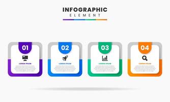 Rectangle Shape, Infographic Element Design Template can be used for process diagram, presentations, workflow layout, banner, flow chart, info graph. vector