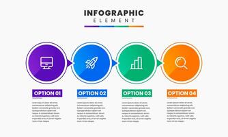 Infographic design with icons and 4 options, Infographics business concept. Can be used for info graphics, flow charts, presentations, web sites, banners, printed materials. vector