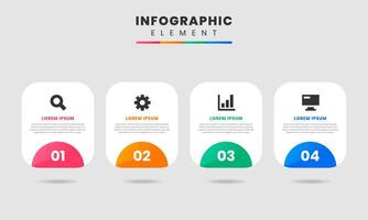 Rectangle Shape, Infographic Element Design icon templates can be used for process diagram, presentations, workflow layout, banner, infographic. vector