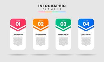 Label Infographic Element Design Template can be used for process diagram, presentations, workflow layout, banner, infographic. vector