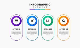 Infographic Element Design icon templates with Thin Line. Can be used for process diagram, presentations, workflow layout, banner, flow chart, infographic. vector