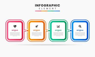 Infographic Element Design icon templates with 4 options vector