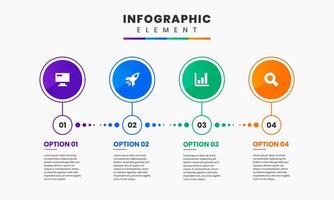 Timeline Infographic Element Design icon template can be used for process diagram, presentations, workflow layout, banner, flow chart vector