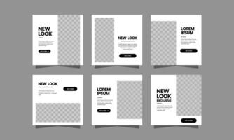 Square Banner Social Media Post. Set of Square Banner Template Design. with a minimalism style. Suitable for social media post, web internet ads, and Digital Marketing. vector