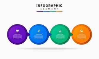 Circle Infographic Element Design icon template can be used for process diagram, presentations, banner, flow chart, infographic vector
