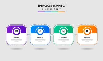 Timeline Infographic Element Design icon template can be used for process diagram, presentations, workflow layout, flow chart, infographic. vector