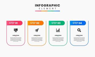 Simple Infographic Element Design icon template with steps. Can be used for process diagram, presentations, workflow layout, banner, flow chart, infographic. vector