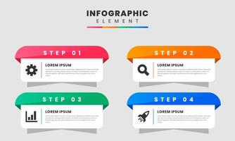 Label Infographic Element Design Template can be used for process diagram, presentations, workflow layout, banner, flow chart, info graph. vector
