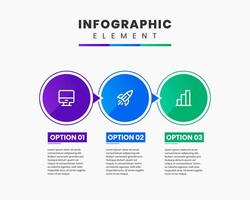Infographic Element Design icon templates with 3 options or steps. Can be used for process diagram, presentations, workflow layout, banner, infographic. vector
