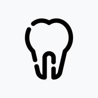 Tooth Icon. Medical Icon. with Dotted Line Style. Perfect for Website Mobile app Presentation and any other projects. vector