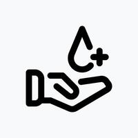 Blood Donation Icon. Medical Icon. with Dotted Line Style. Perfect for Website Mobile app Presentation and any other projects. vector