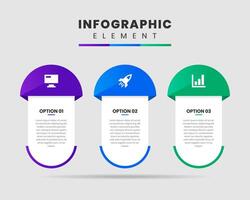 Abstract Infographic Element Design icon templates with 3 options. Can be used for process diagram, presentations, workflow layout, banner, infographic. vector