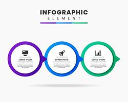 Timeline Circle Infographic Element Design icon template. Can be used for process diagram, presentations, banner, flow chart, infographic. vector