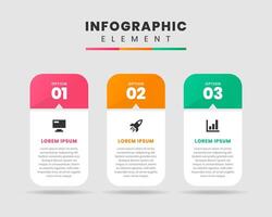 Label Infographic Element Design icon templates with 3 Numbers. Can be used for process diagram, presentations, workflow layout, banner, flow chart, infographic. vector