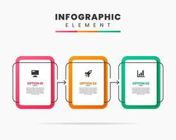 Infographic Element Design icon templates with Thin Line, can be used for process diagram, presentations, workflow layout, banner, flow chart, infographic. vector