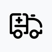 Ambulance Icon. Medical Icon. with Dotted Line Style. Perfect for Website Mobile app Presentation and any other projects. vector