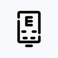 Eye Chart Icon. Medical Icon. with Dotted Line Style. Perfect for Website Mobile app Presentation and any other projects. vector